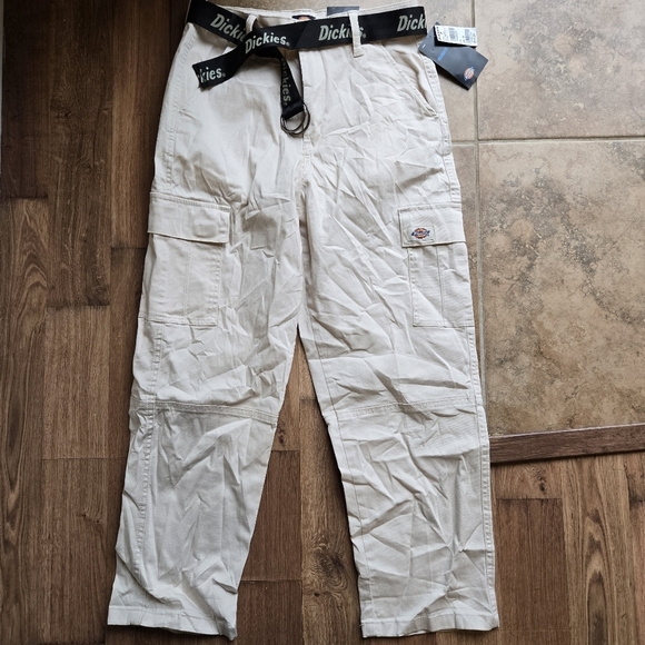 DICKIES Roll Cuff Women's Cargo Pants Size 28 Stone Color - Picture 6 of 6